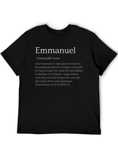 Camiseta Emmanuel: Dios Con Nosotros Algodón Premium