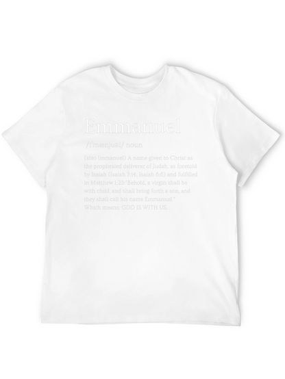 Camiseta Emmanuel: Dios Con Nosotros Algodón Premium