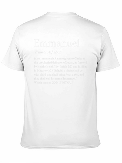 Camiseta Emmanuel: Dios Con Nosotros Algodón Premium