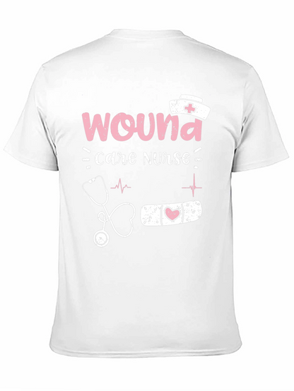 Camiseta Negra Enfermera Cuidado de Heridas
