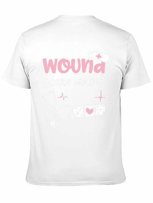 Camiseta Negra Enfermera Cuidado de Heridas
