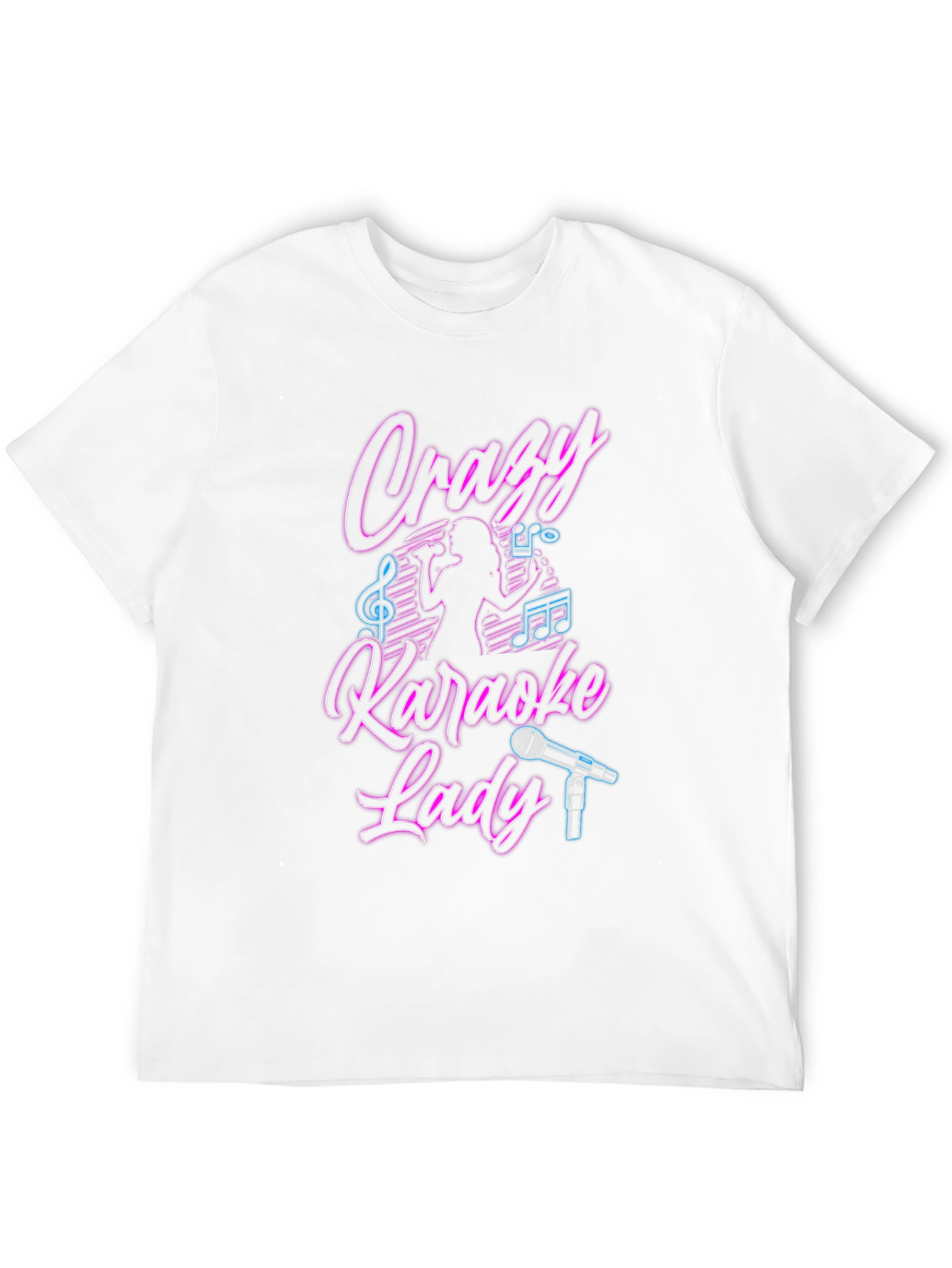Camiseta Negra Crazy Karaoke Lady