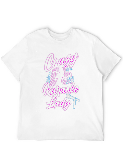 Camiseta Negra Crazy Karaoke Lady