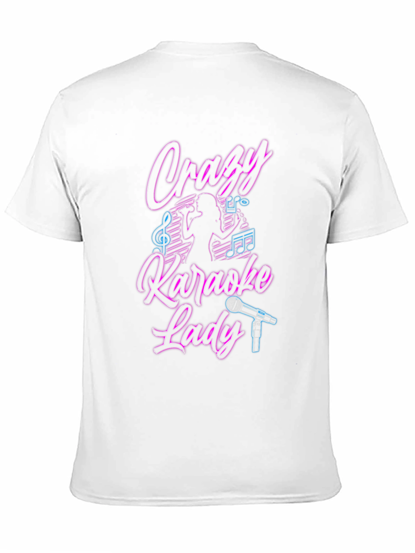 Camiseta Negra Crazy Karaoke Lady