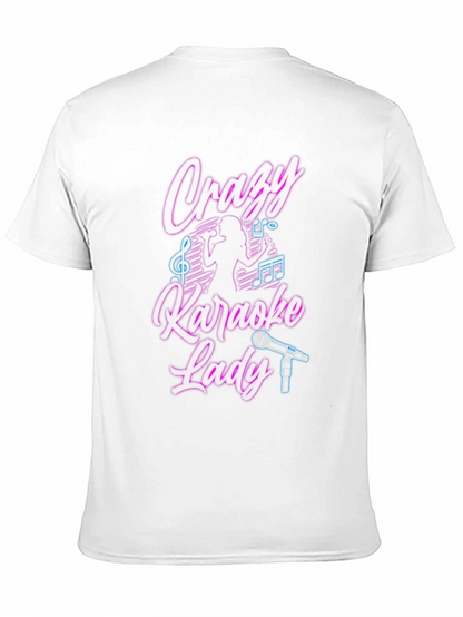Camiseta Negra Crazy Karaoke Lady