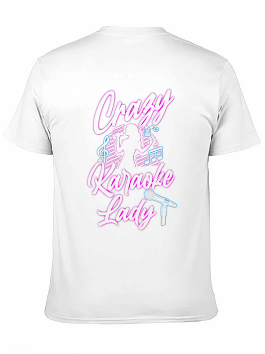 Camiseta Negra Crazy Karaoke Lady