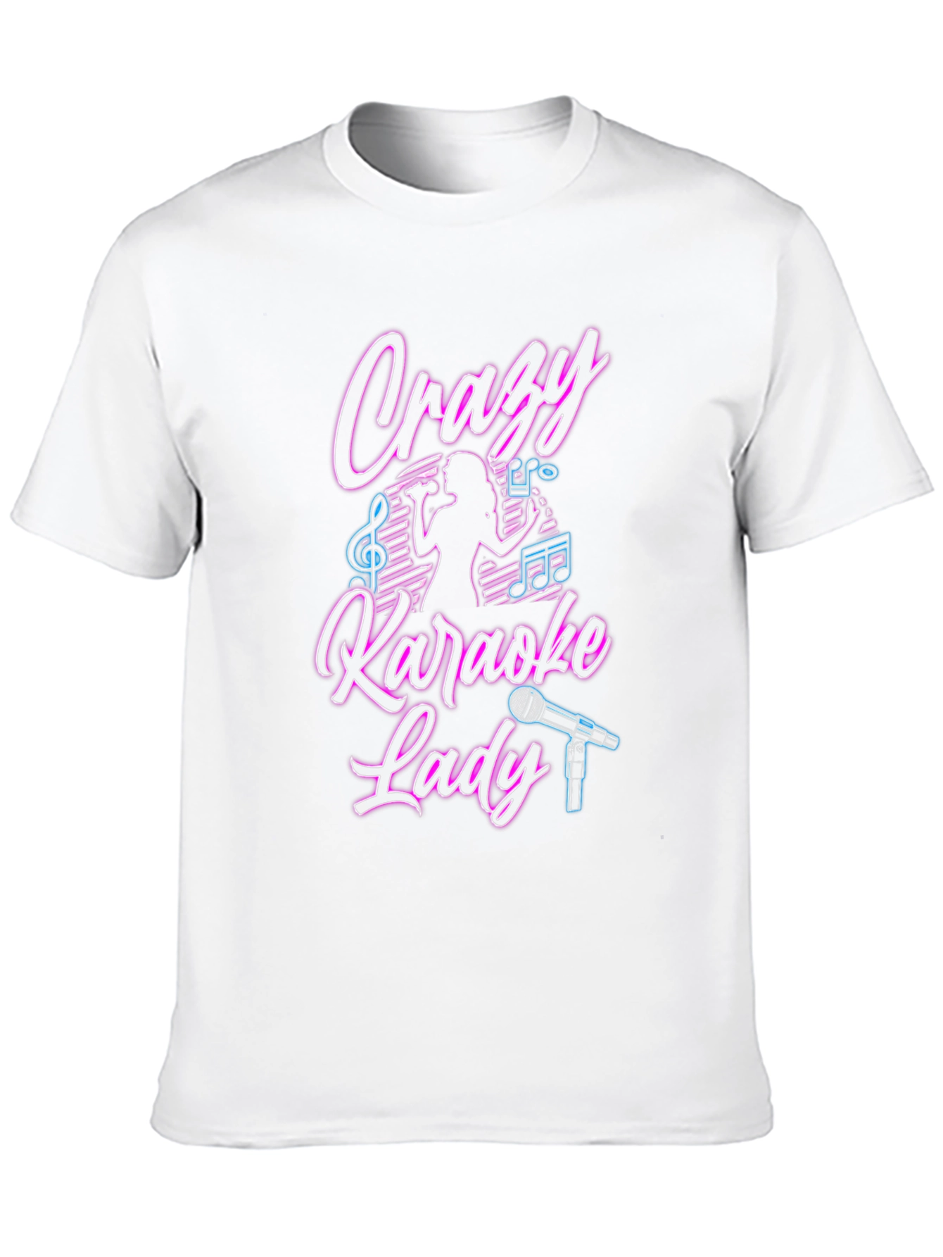 Camiseta Negra Crazy Karaoke Lady