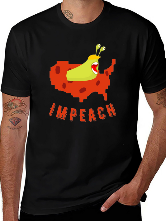Camiseta Negra con Diseño Gráfico Político
