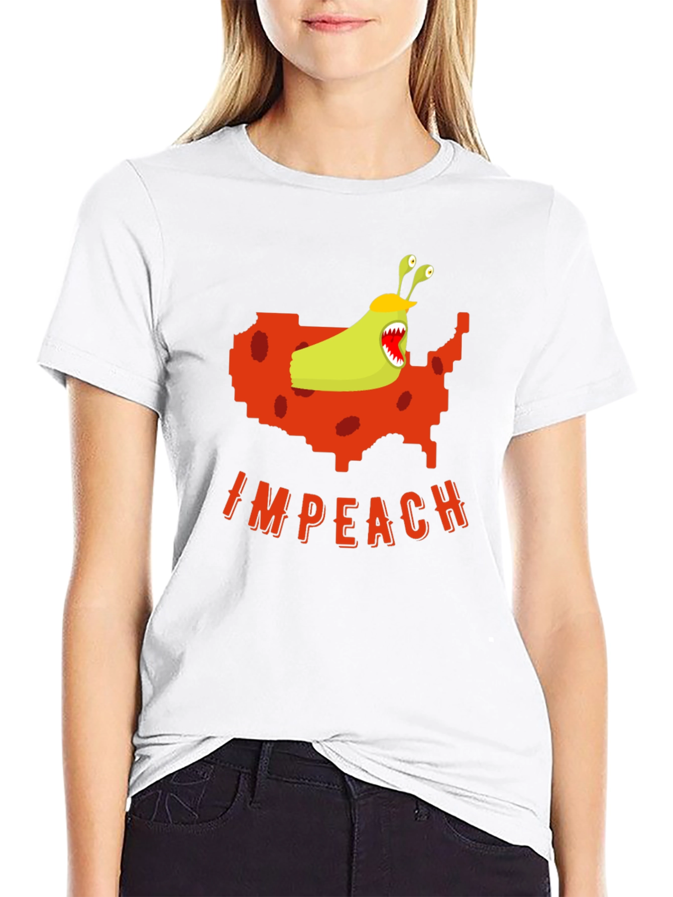 Camiseta Negra con Diseño Gráfico Político