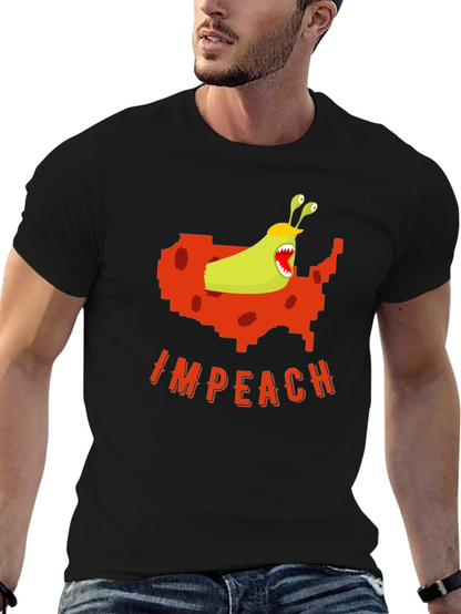 Camiseta Negra con Diseño Gráfico Político