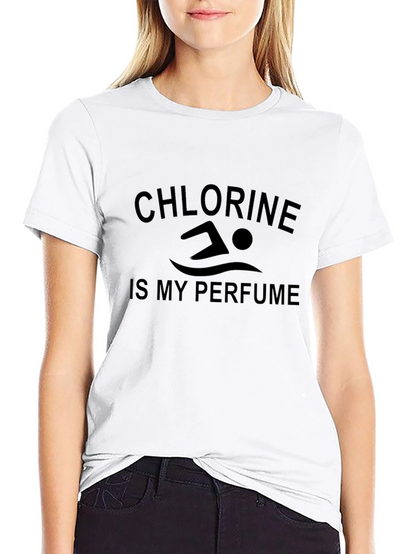 Camiseta Negra Cloro es mi Perfume Natación