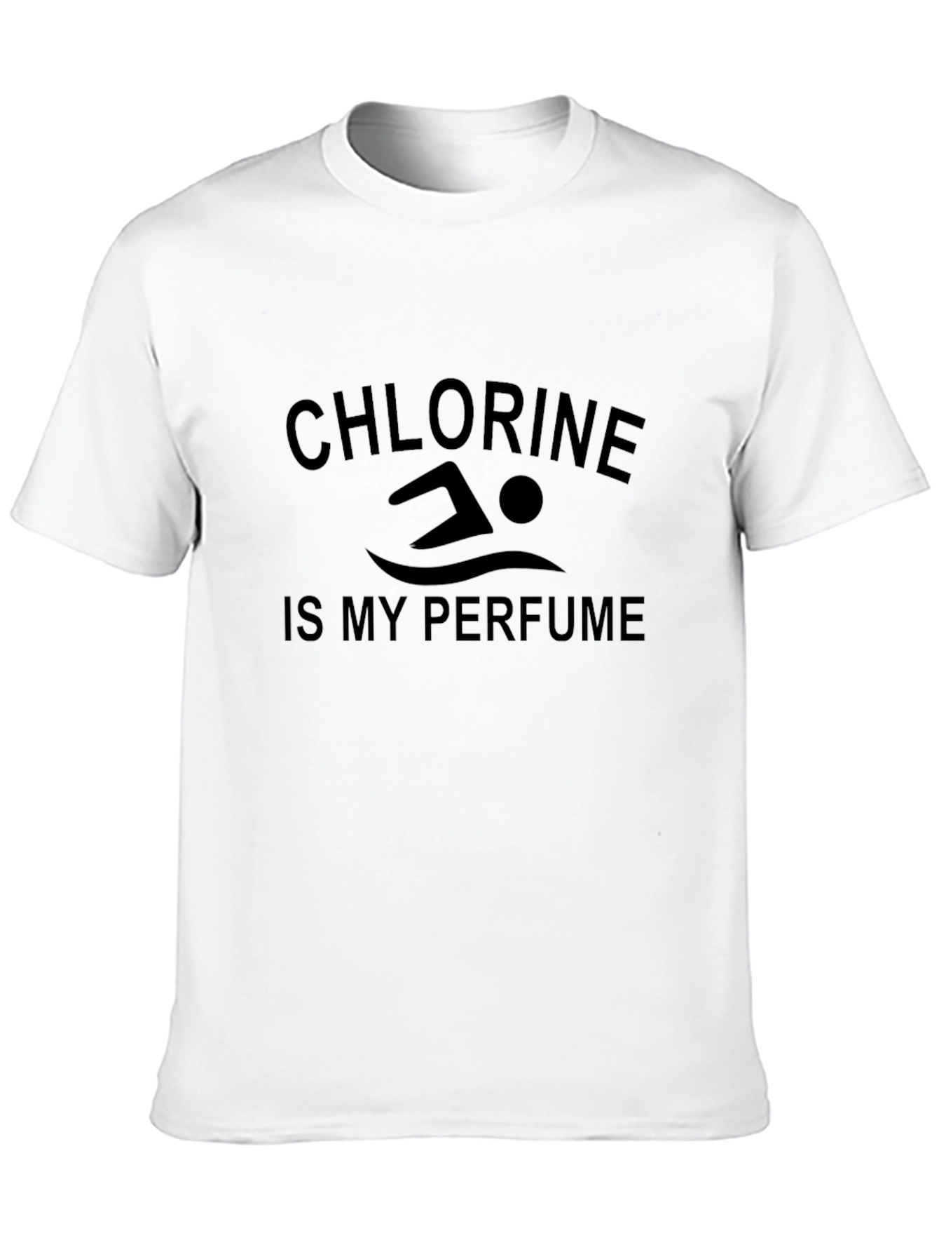 Camiseta Negra Cloro es mi Perfume Natación