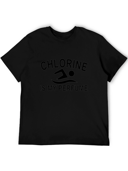 Camiseta Negra Cloro es mi Perfume Natación