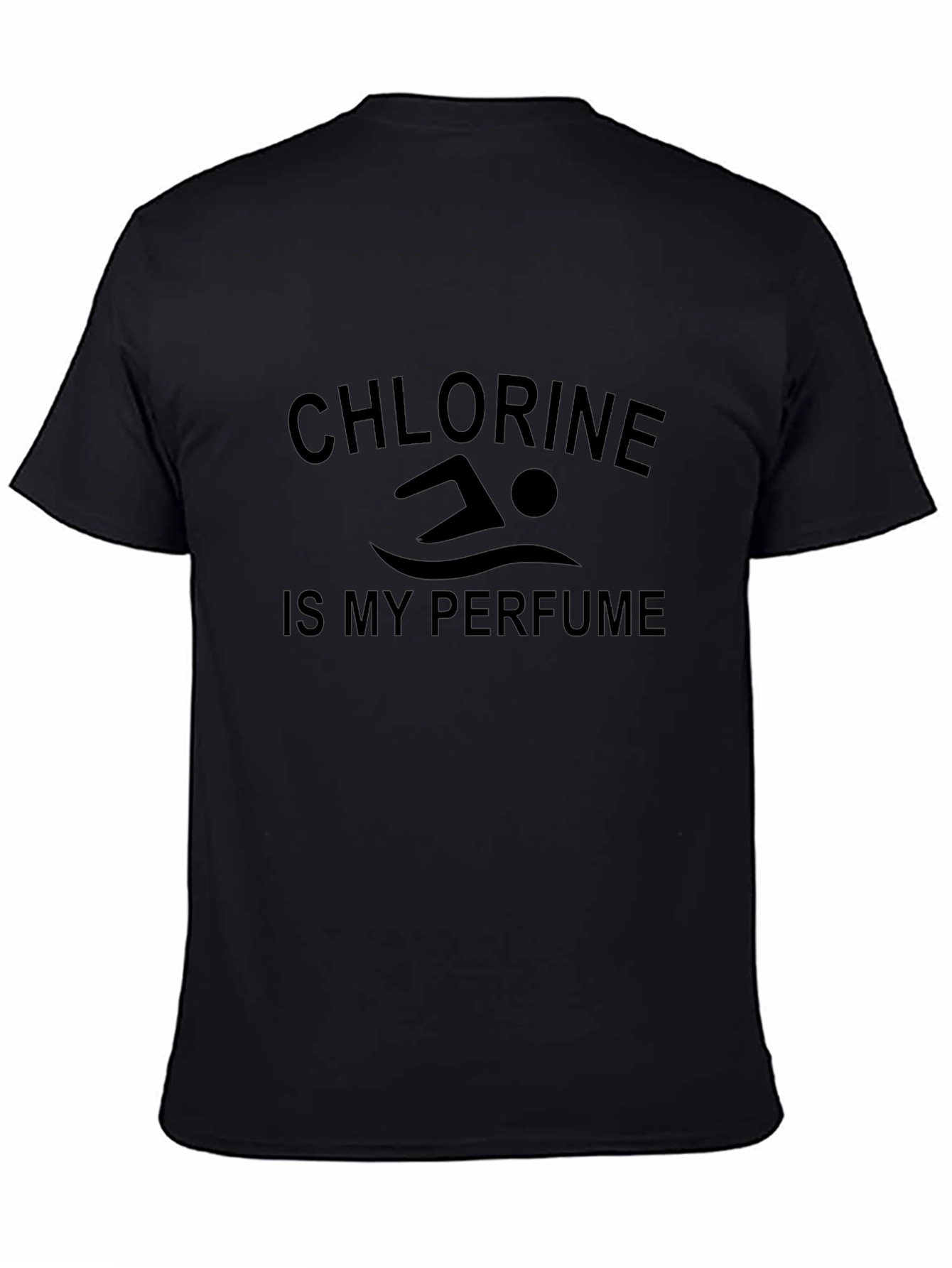 Camiseta Negra Cloro es mi Perfume Natación