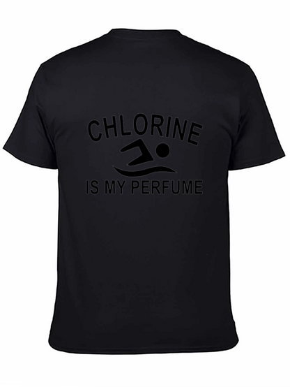 Camiseta Negra Cloro es mi Perfume Natación