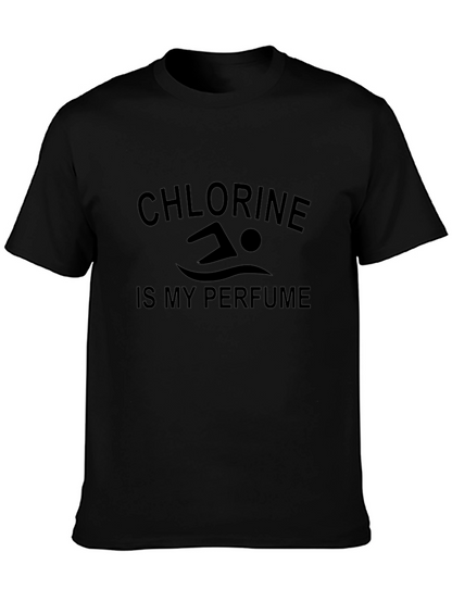 Camiseta Negra Cloro es mi Perfume Natación