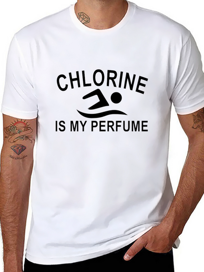 Camiseta Negra Cloro es mi Perfume Natación