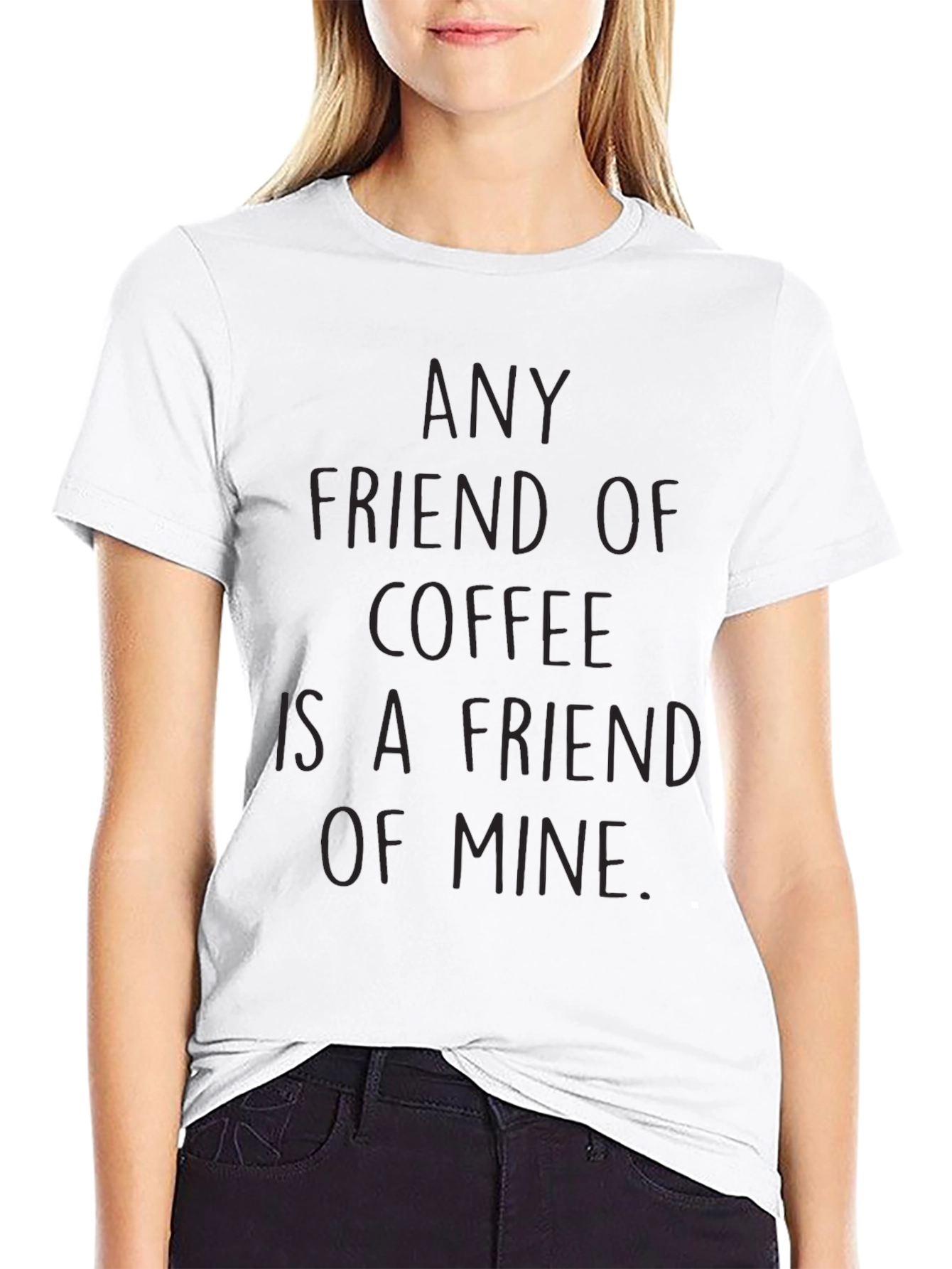Camiseta Negra Amigo del Café para Hombre