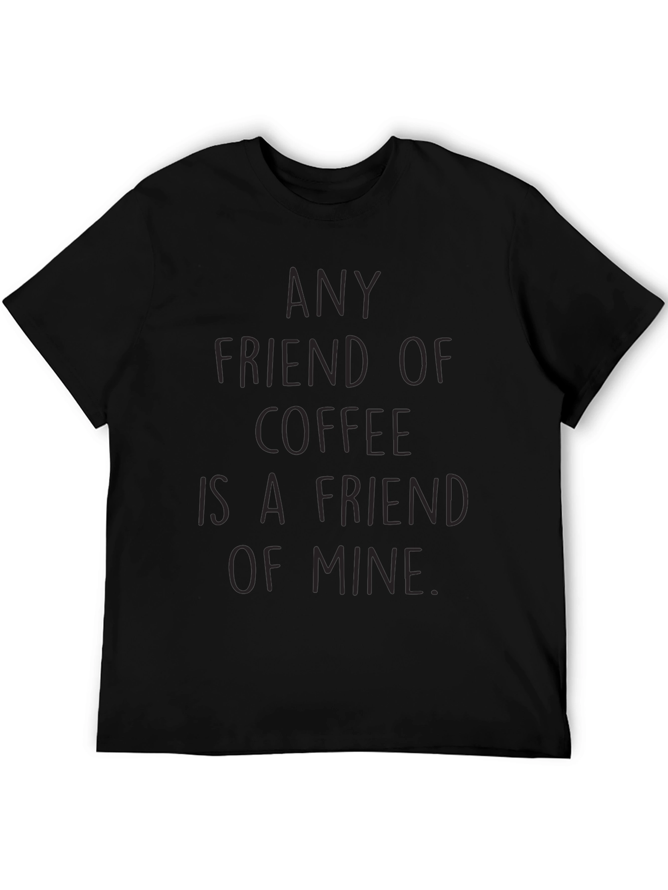 Camiseta Negra Amigo del Café para Hombre