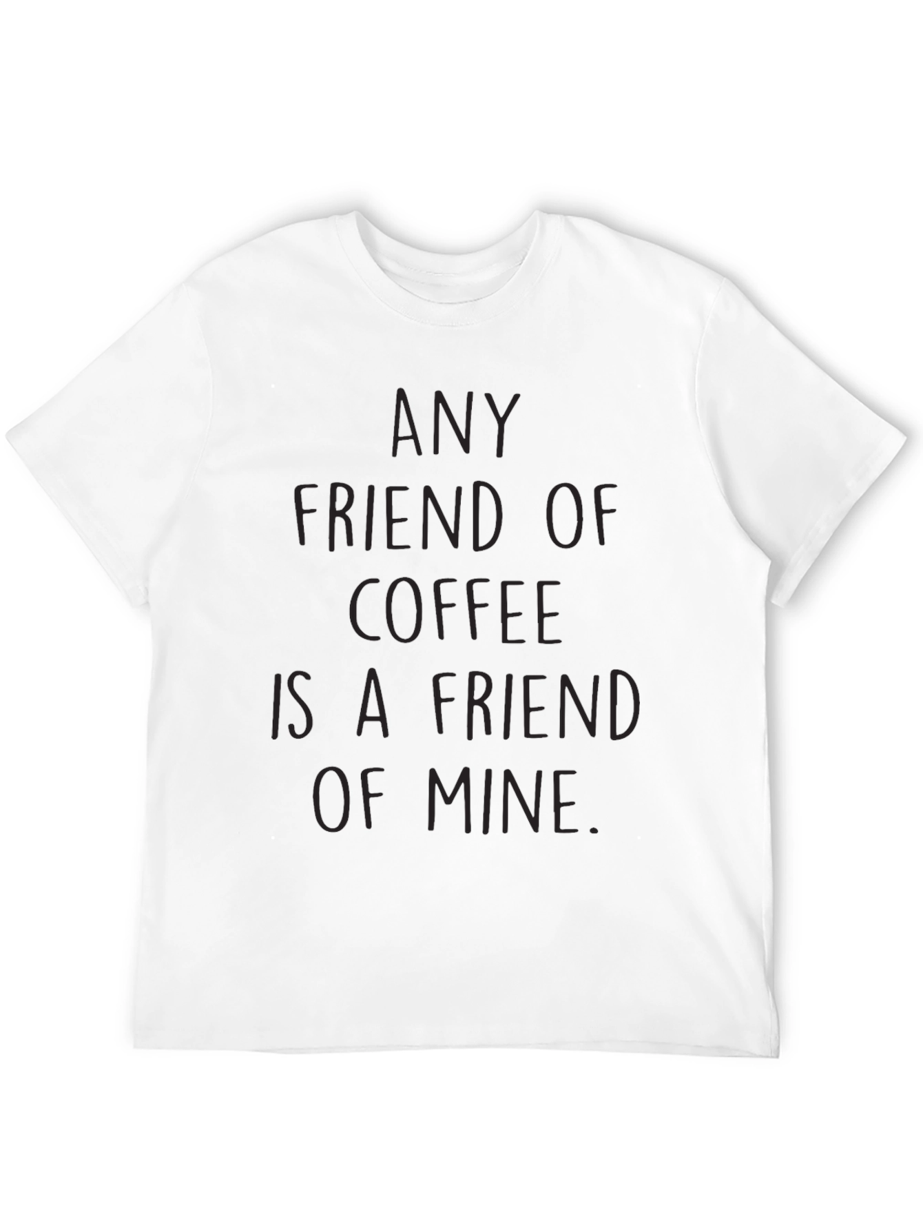 Camiseta Negra Amigo del Café para Hombre