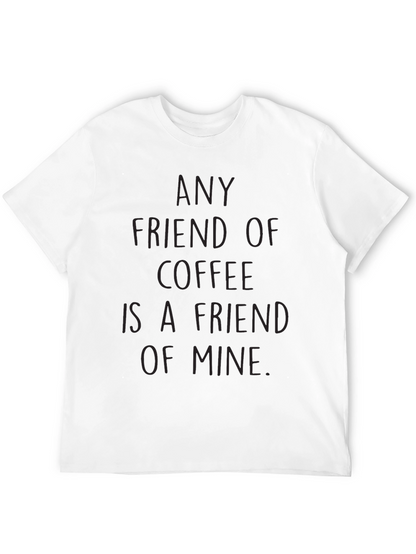 Camiseta Negra Amigo del Café para Hombre