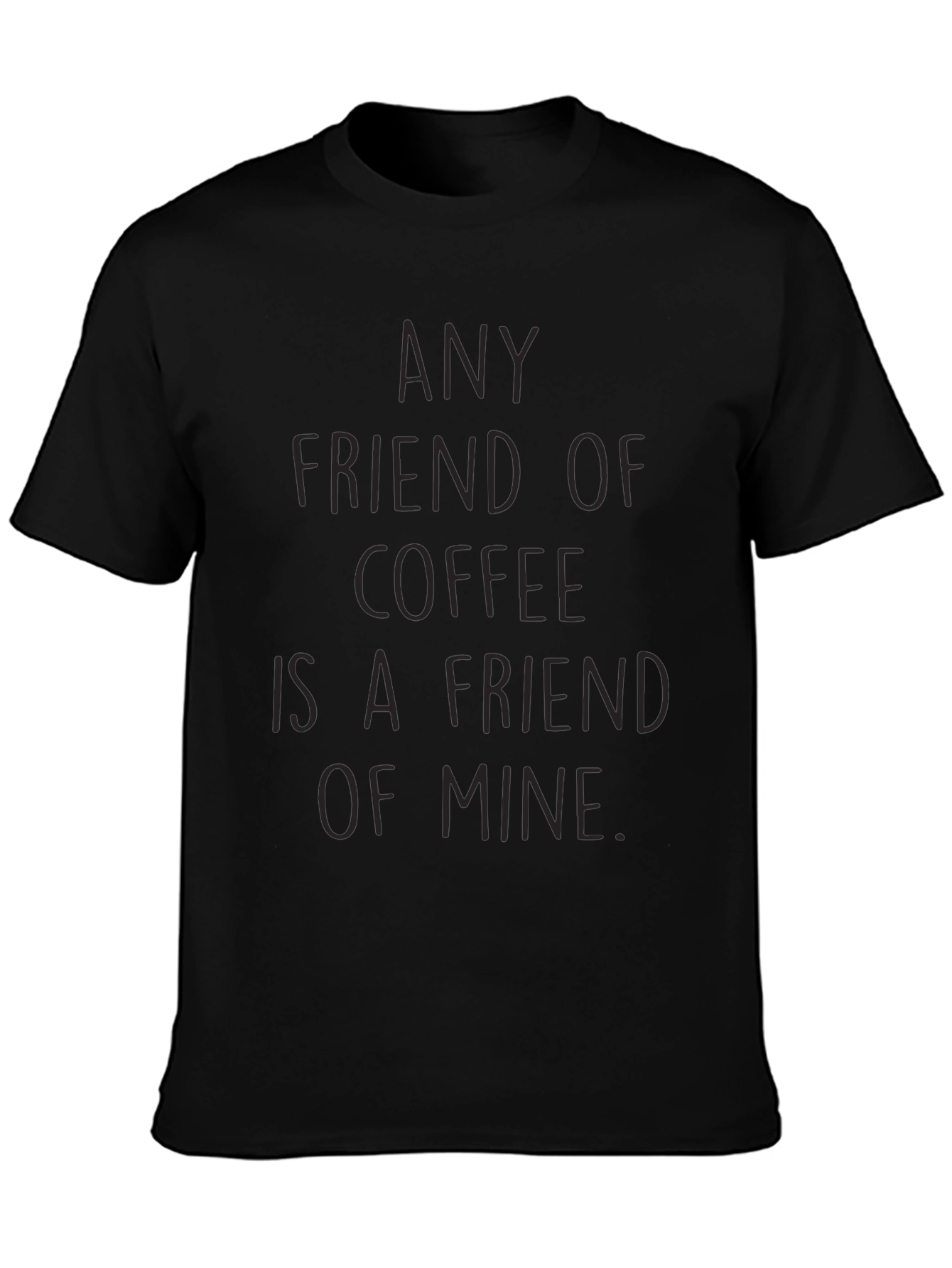 Camiseta Negra Amigo del Café para Hombre