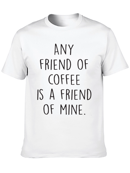 Camiseta Negra Amigo del Café para Hombre