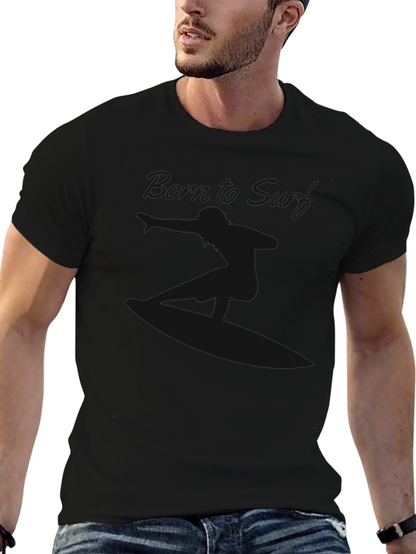 Camiseta Negra Casual de Algodón Suave para Hombre