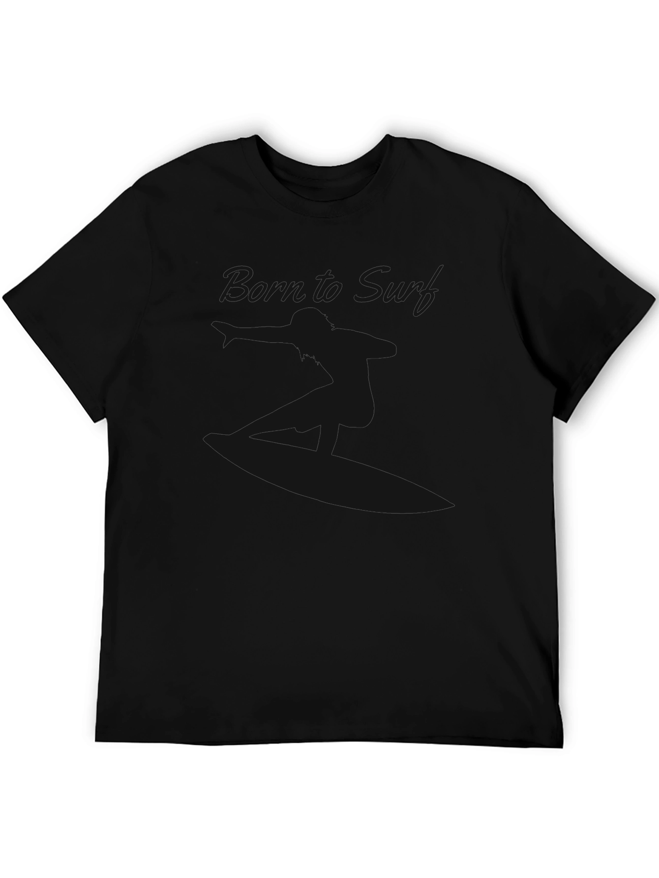 Camiseta Negra Casual de Algodón Suave para Hombre