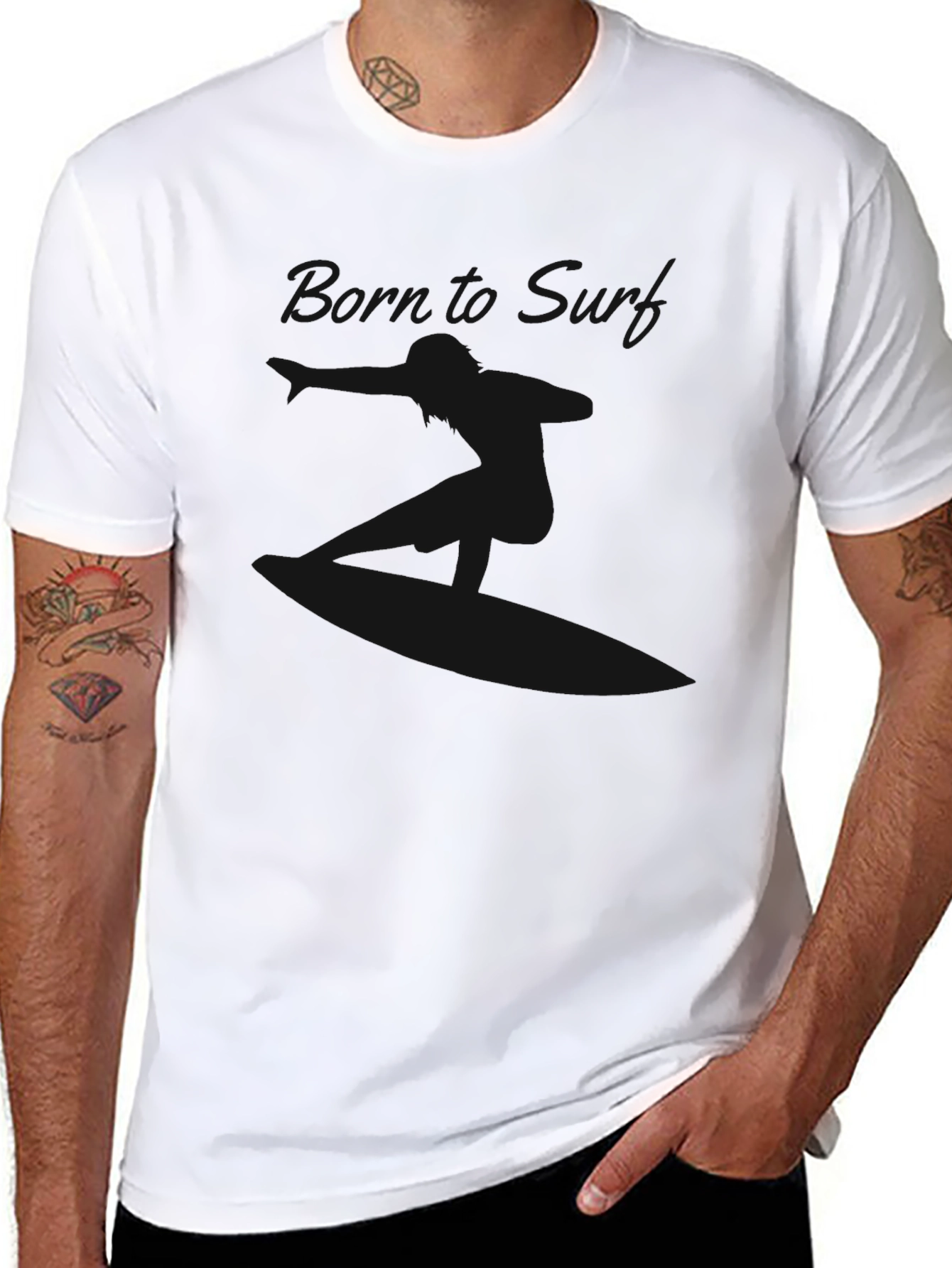 Camiseta Negra Casual de Algodón Suave para Hombre
