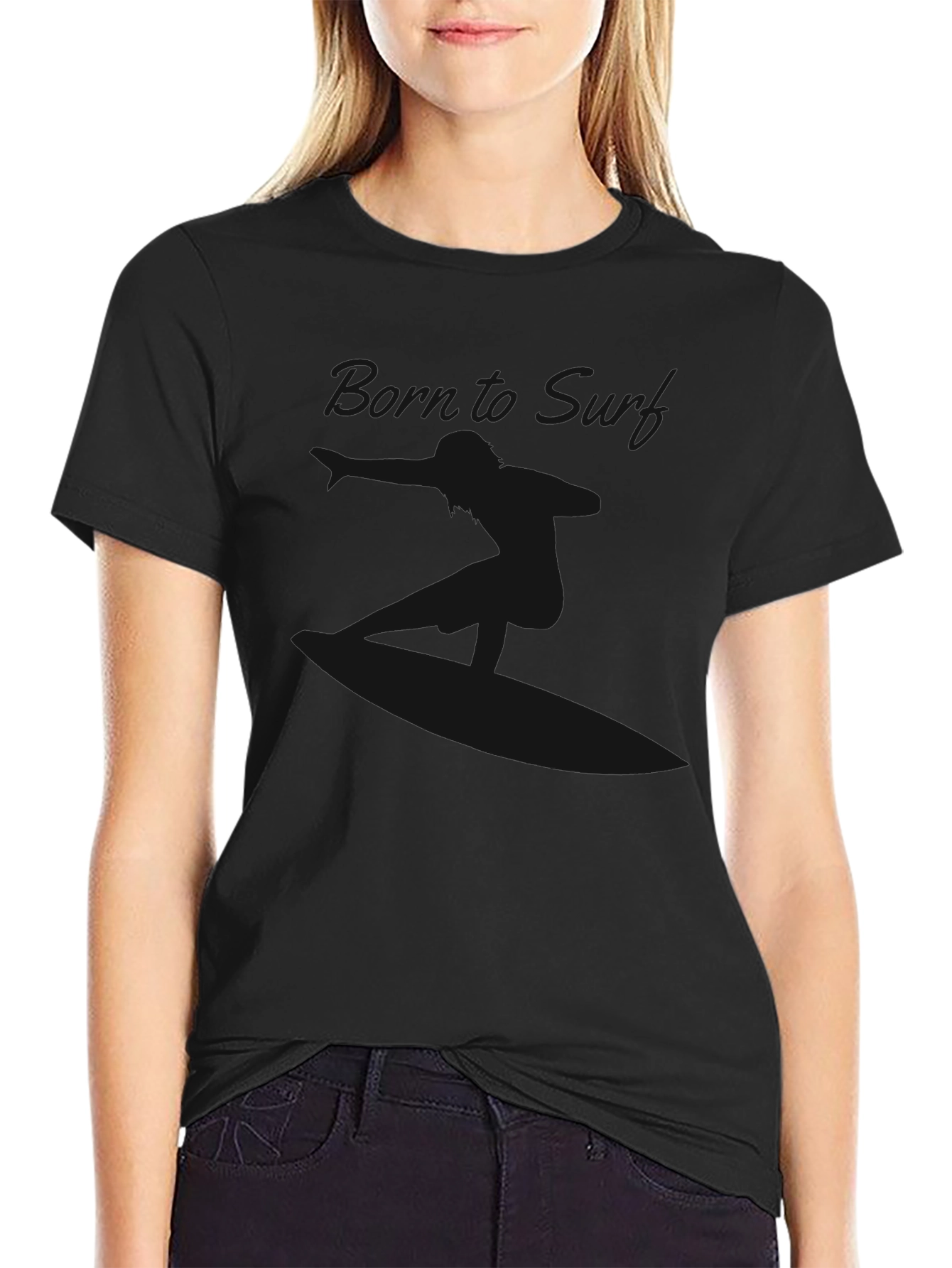 Camiseta Negra Casual de Algodón Suave para Hombre