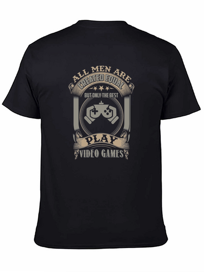 Camiseta Negra de Videojuegos All Men Are Created Equal