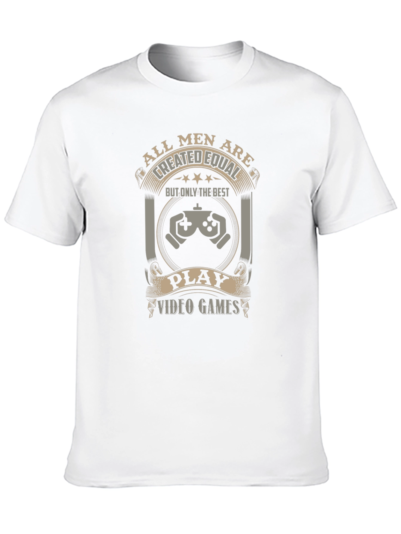 Camiseta Negra de Videojuegos All Men Are Created Equal