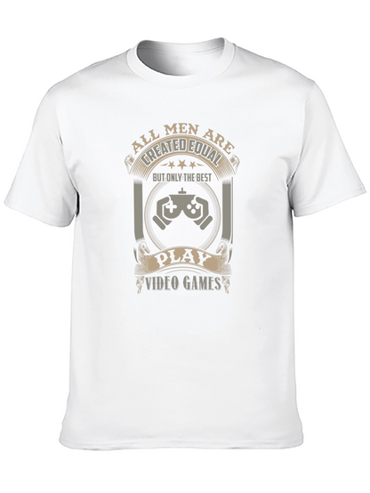 Camiseta Negra de Videojuegos All Men Are Created Equal