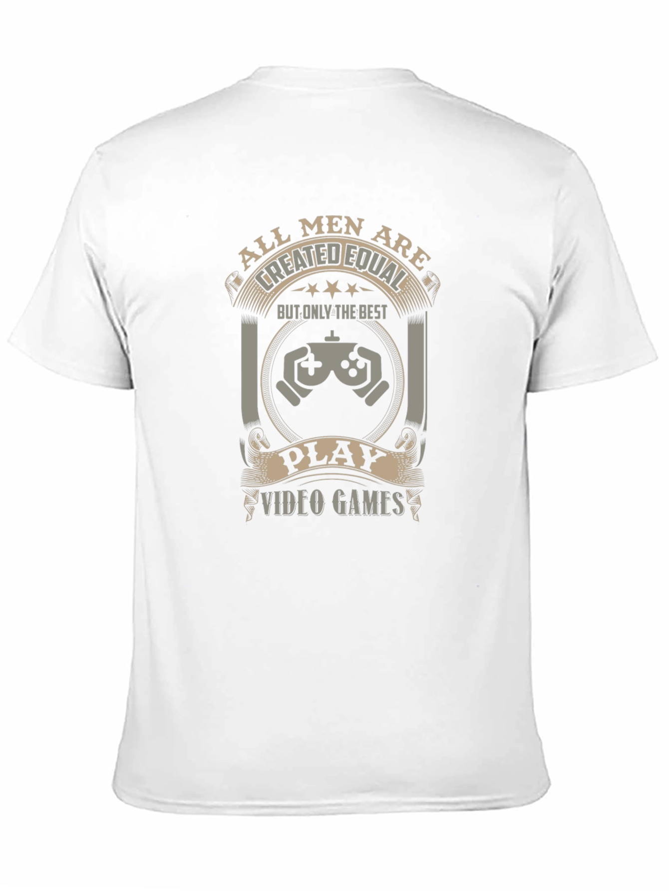 Camiseta Negra de Videojuegos All Men Are Created Equal