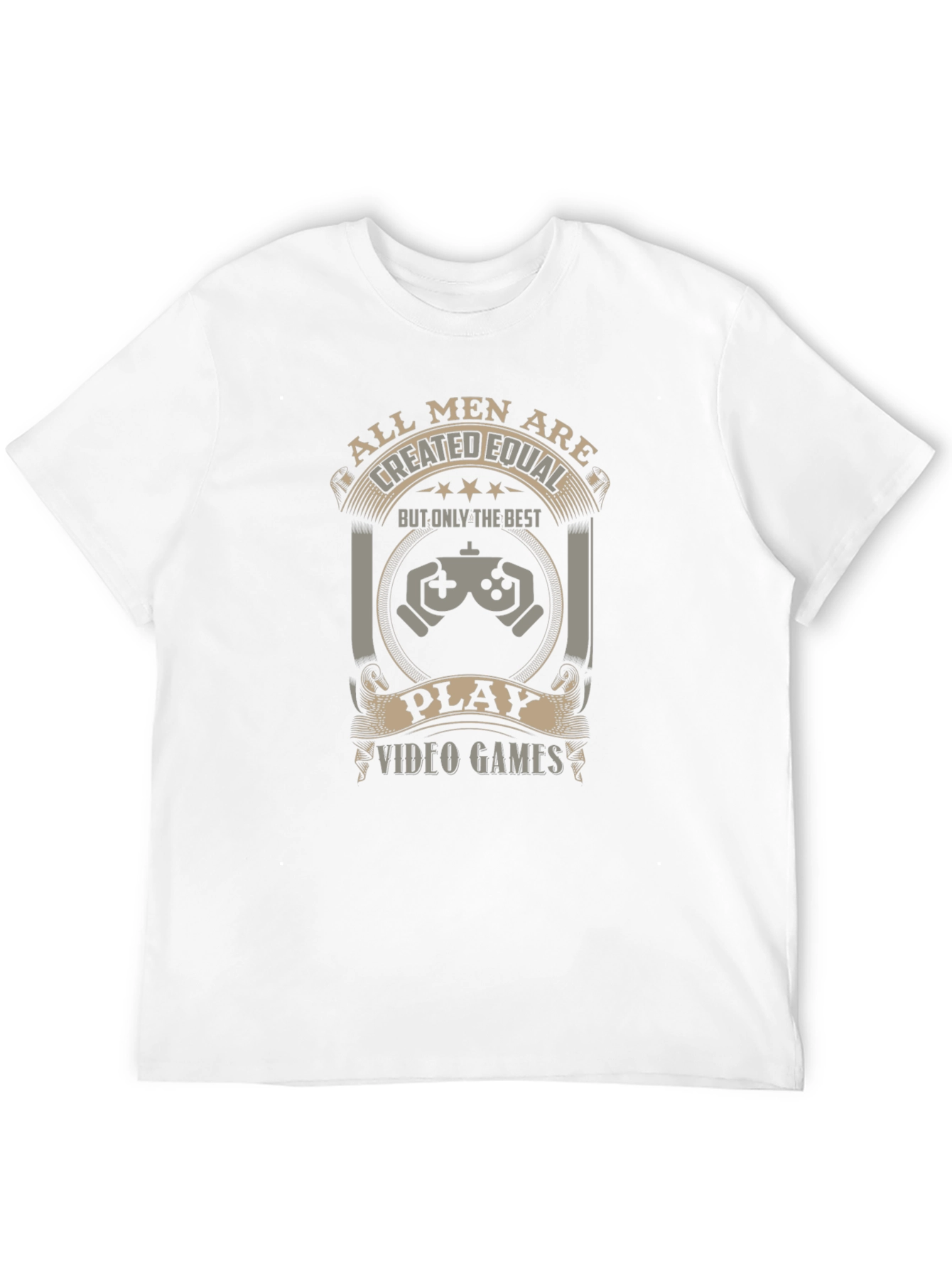 Camiseta Negra de Videojuegos All Men Are Created Equal