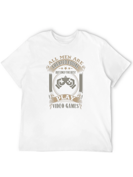Camiseta Negra de Videojuegos All Men Are Created Equal