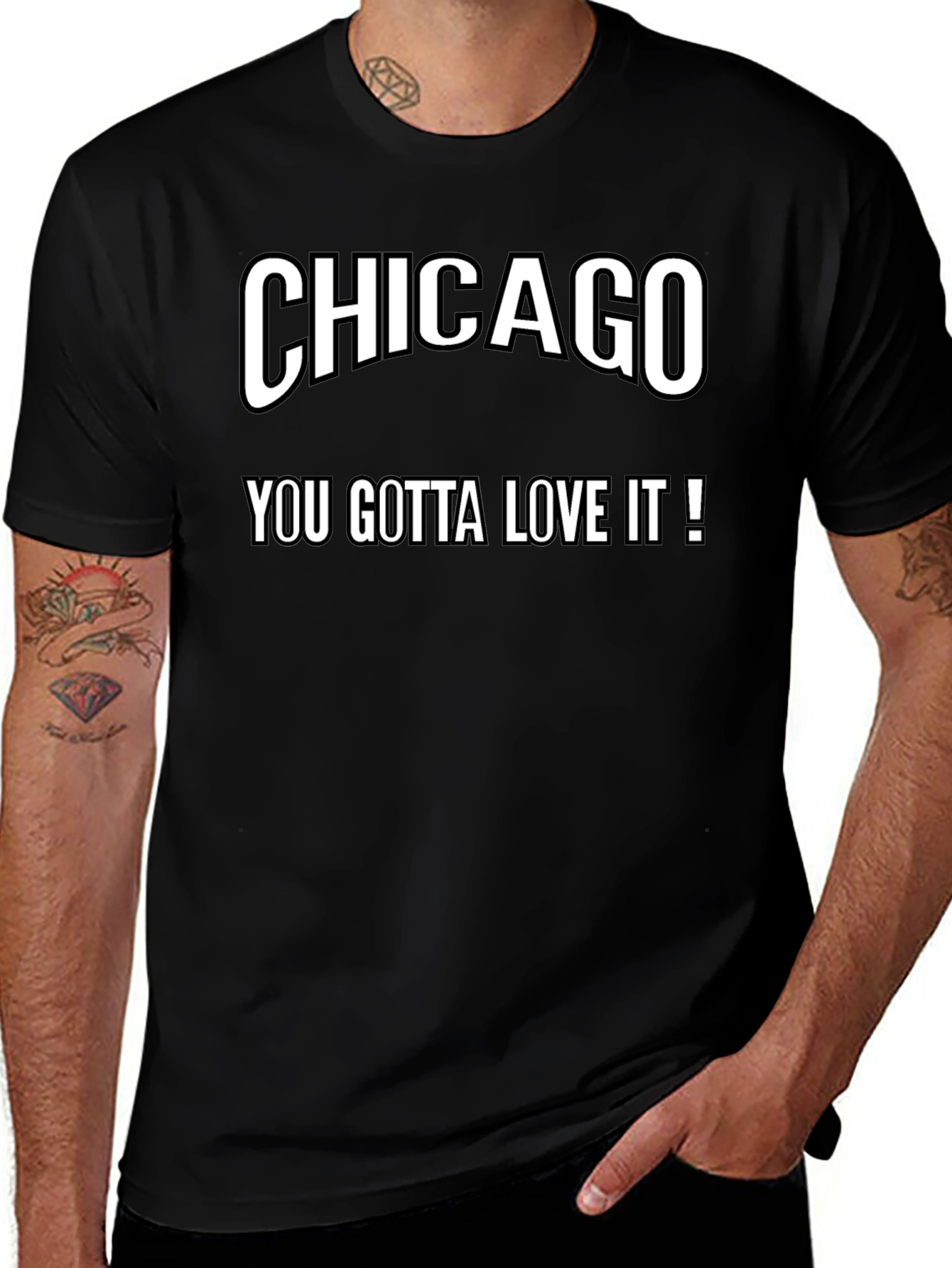 Camiseta Negra Chicago You Gotta Love It!