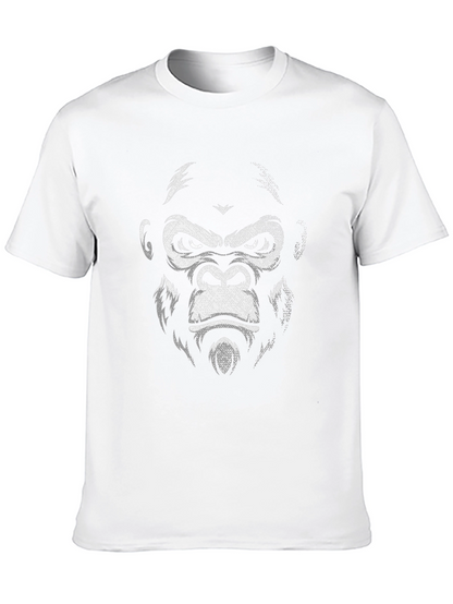 Camiseta Negra con Estampado de Gorila Intenso