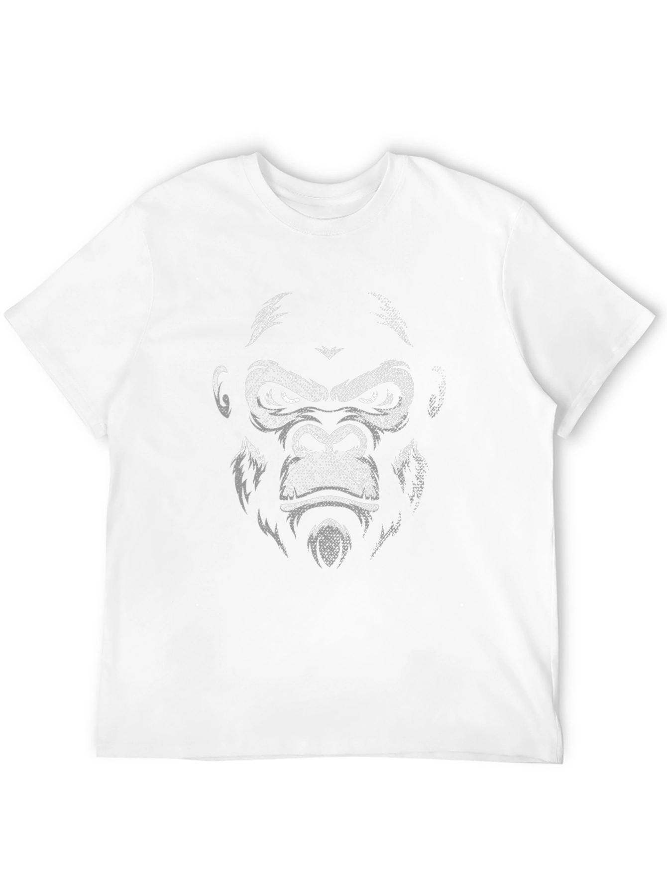 Camiseta Negra con Estampado de Gorila Intenso