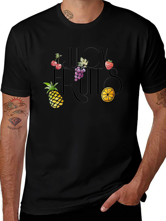 Camiseta Negra Frutas Jugosas Unisex