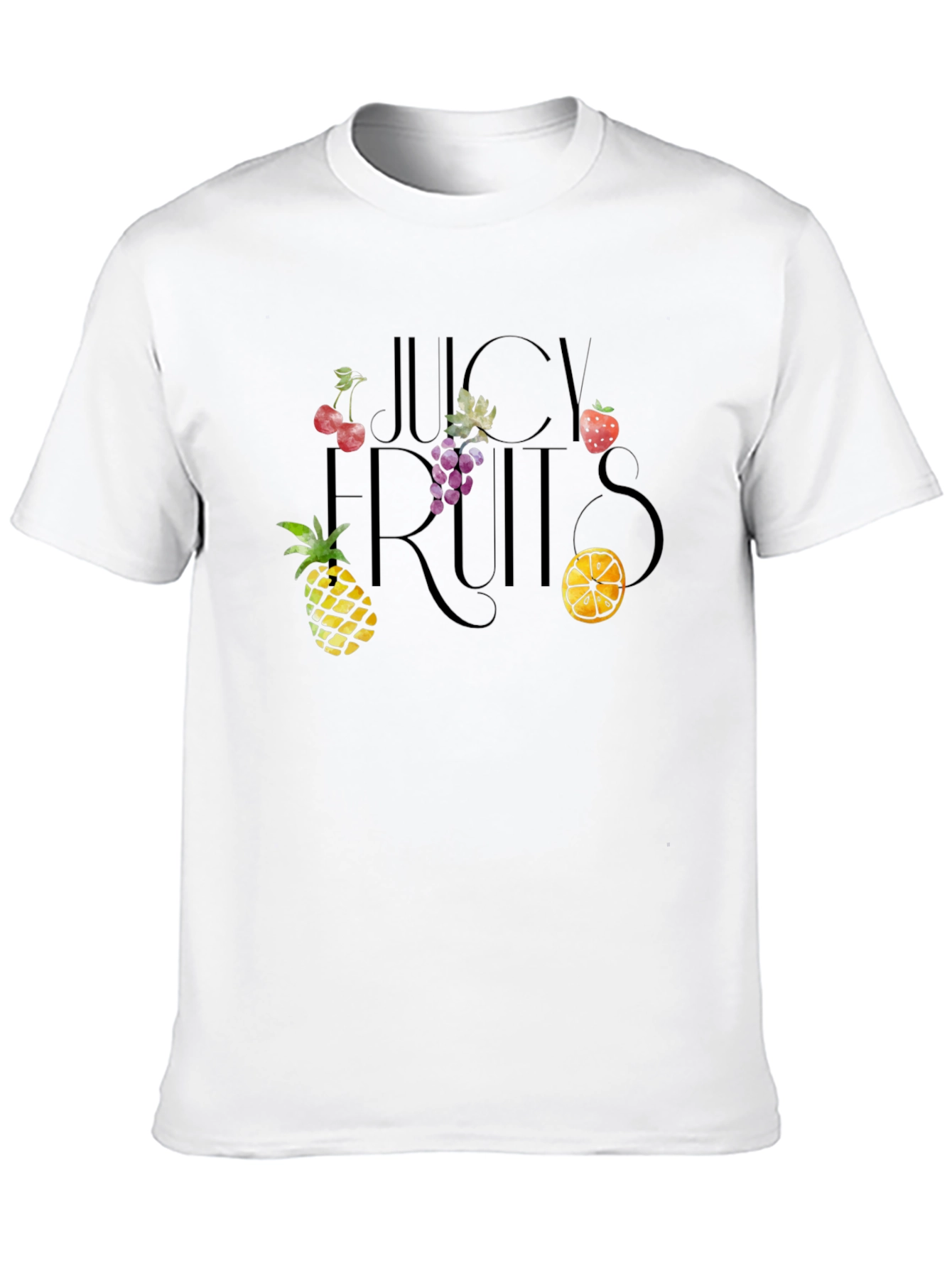 Camiseta Negra Frutas Jugosas Unisex