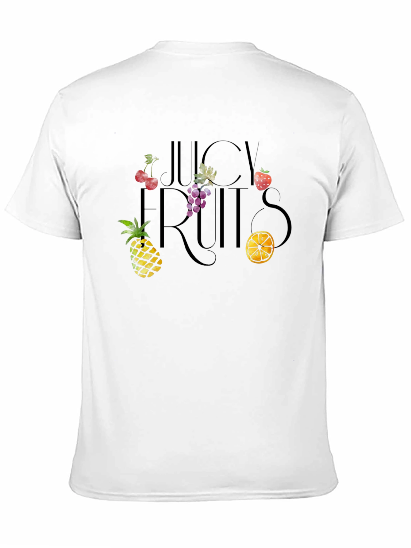 Camiseta Negra Frutas Jugosas Unisex