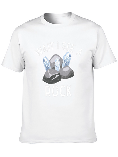 Camiseta Negra Espera veo una roca