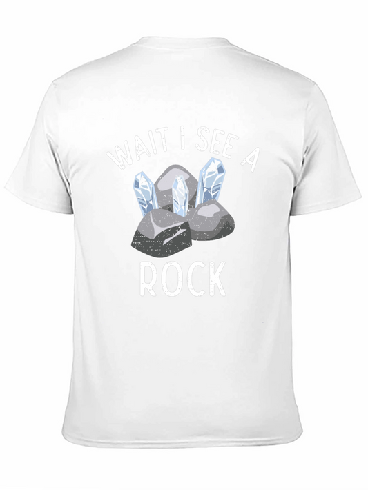 Camiseta Negra Espera veo una roca