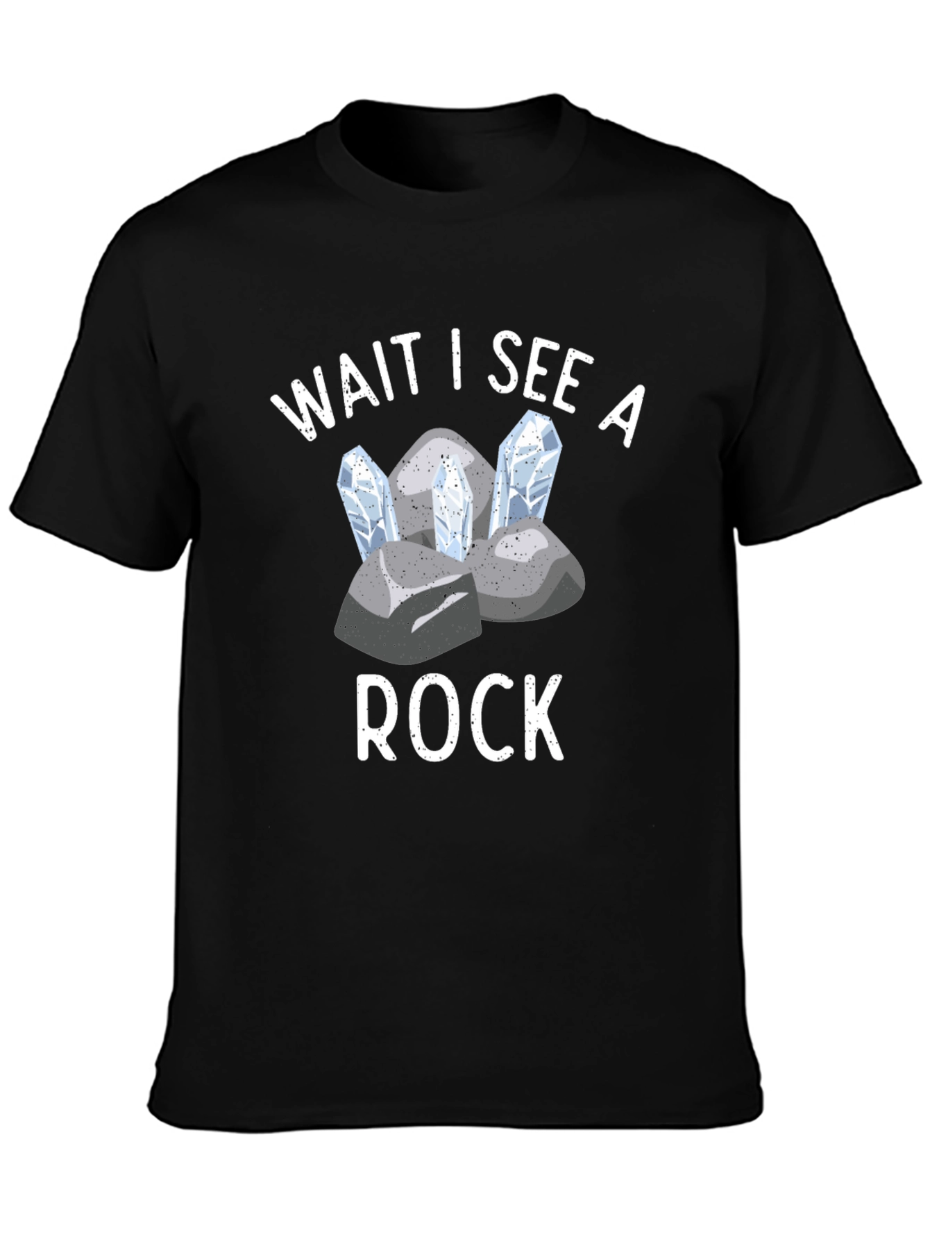 Camiseta Negra Espera veo una roca