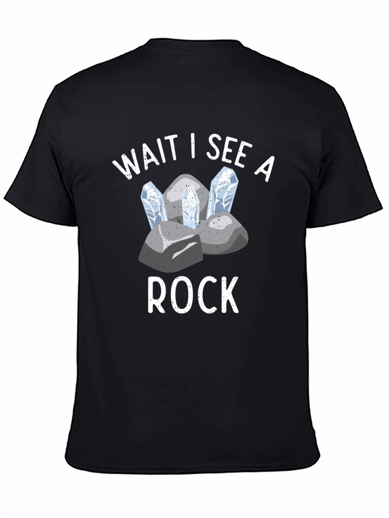 Camiseta Negra Espera veo una roca