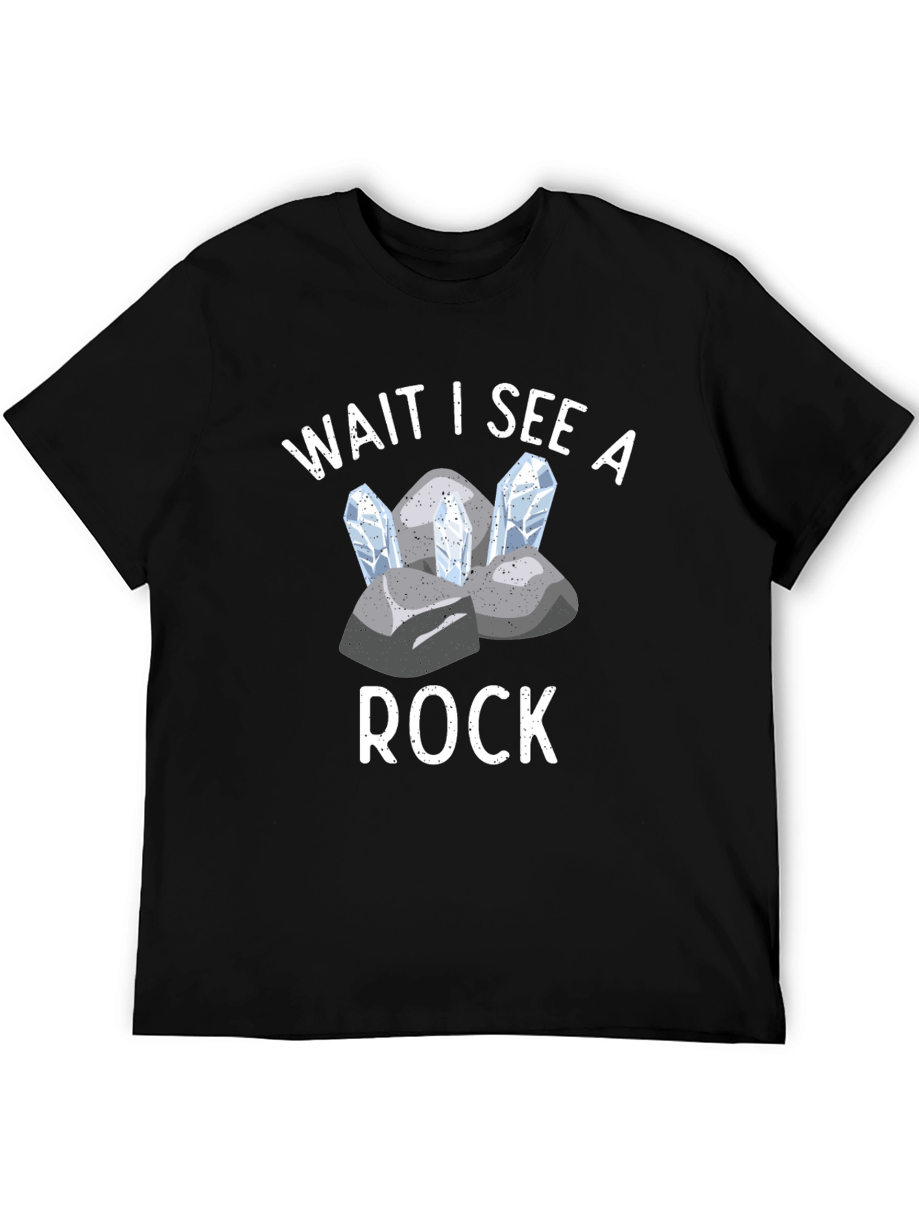 Camiseta Negra Espera veo una roca