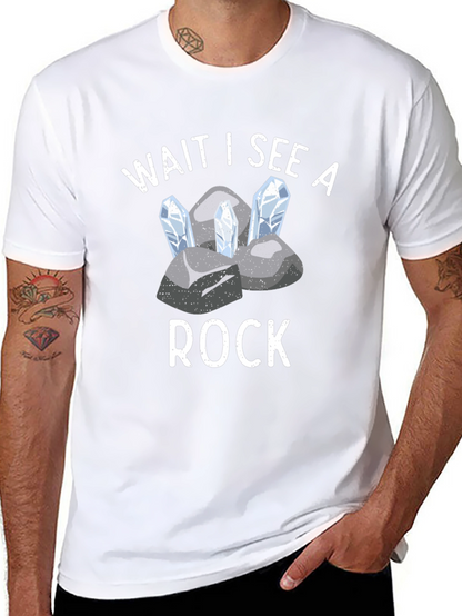 Camiseta Negra Espera veo una roca