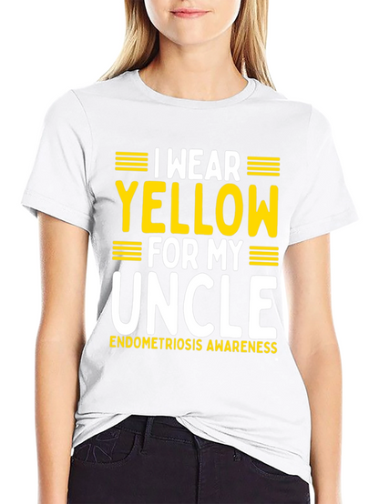 Camiseta Negra Amarillo por mi Tío Concienciación